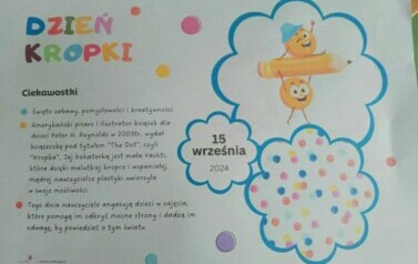 Karta informacyjna dotycząca Dnia Kropki.