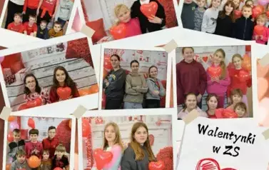 Kolaż zdjęć walentynkowych