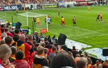 Fragment meczu Jagiellonia Białystok - Pogoń Szczecin