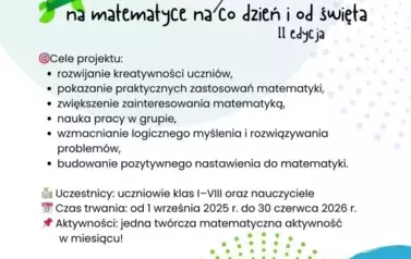 Plakat projektu Kreatywni na matematyce