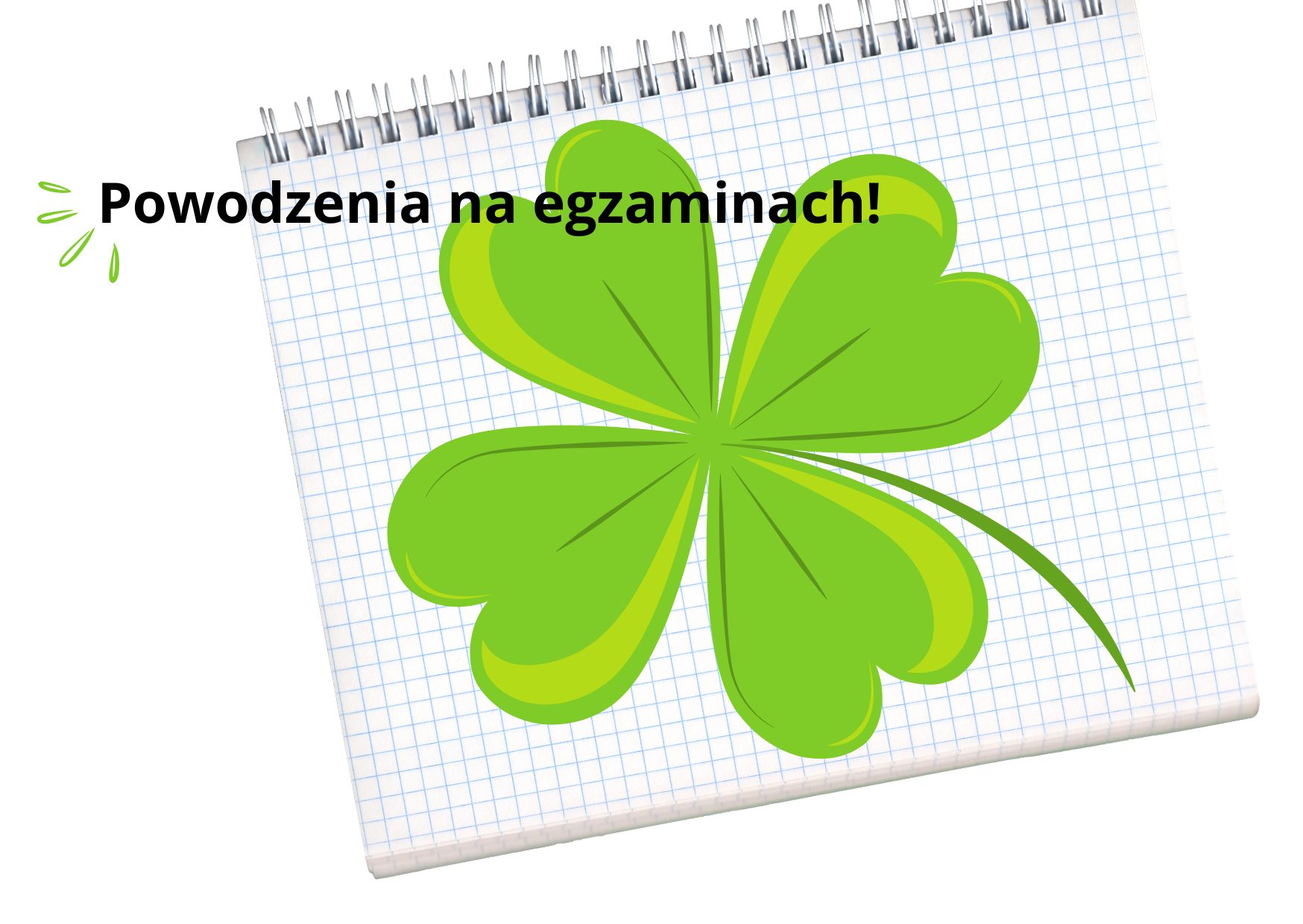 Napis_powodzenia_i_czterolistna_koniczyna